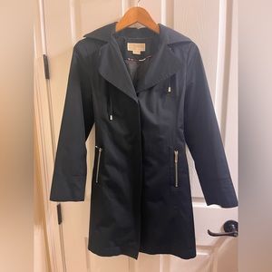 Michael Kors lightweight rain jacket fully lined with removable hood